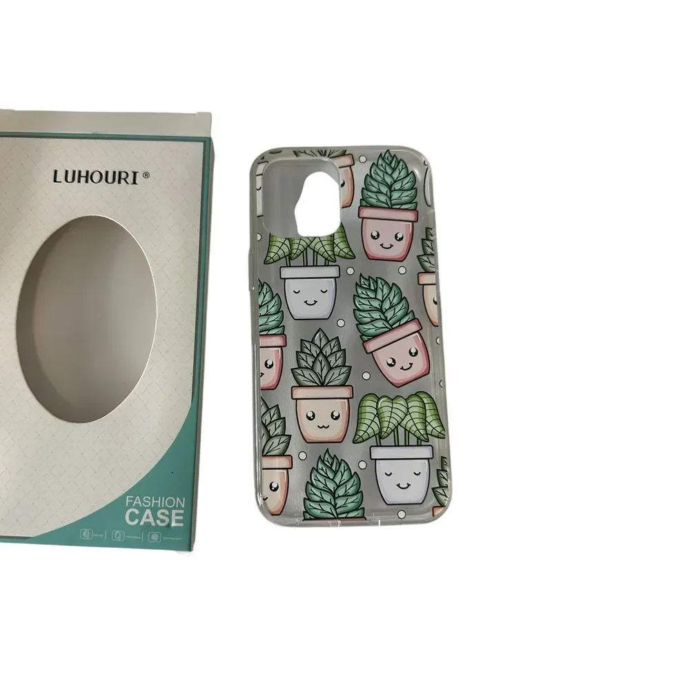 Luhouri Cute Succulent‎ Plant Phone Case Clear TPU Cover Kawaii Design iPhone 11